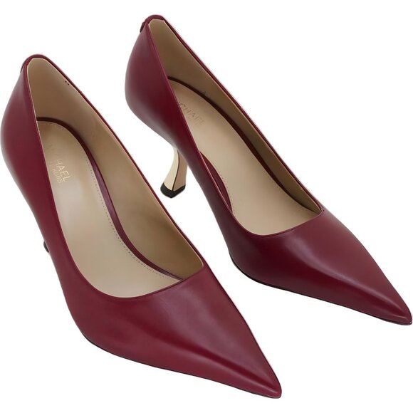 Michael Kors Luna Pointed Toe Pumps Deep Red Women's Heels US 7M - Picture 4 of 6